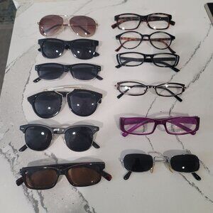 Assorted Vintage & Modern Eyeglasses & Sunglasses Bundle some reader some regula